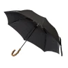 Maglia Gray-Black Telescopic Umbrella "Prince De Galles" With Bamboo Handle