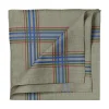 Simonnot-Godard Green Patterned Cotton Handkerchief