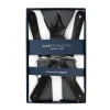 Albert Thurston Grey Braces "Gangs Of New York" With Herringbone Pattern And Buttons