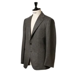 Cesare Attolini Grey Suit "Flanella Pipi" Made Of English Wool By Fox Brother'S - Pure