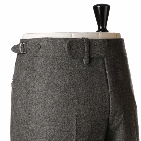 Cesare Attolini Grey Suit "Flanella Pipi" Made Of English Wool By Fox Brother'S - Pure