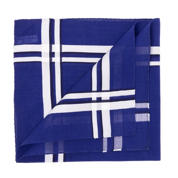 Simonnot-Godard Ink Blue Handkerchief "Picasso" Made Of Pure Cotton