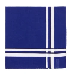 Simonnot-Godard Ink Blue Handkerchief "Picasso" Made Of Pure Cotton
