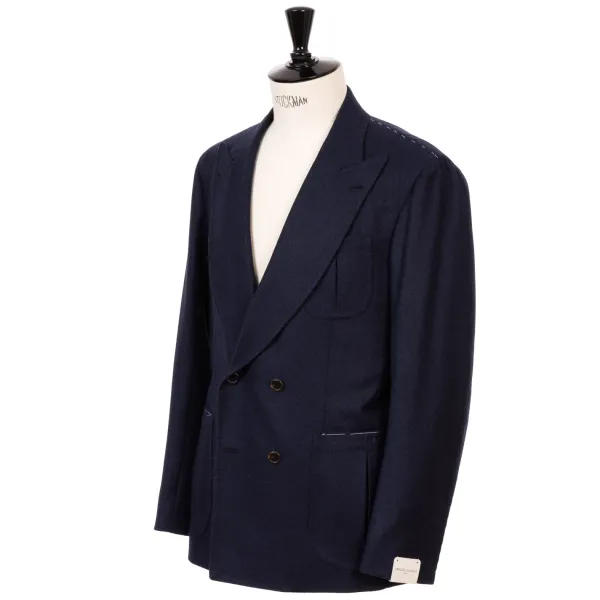 Orazio Luciano Jacket "Bombato Elegante" Made Of Pure Wool Flannel From Standeven - P