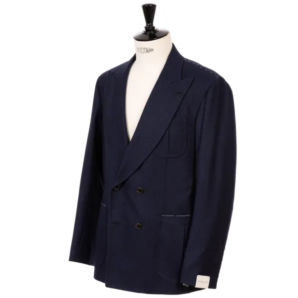Orazio Luciano Jacket "Bombato Elegante" Made Of Pure Wool Flannel From Standeven - P