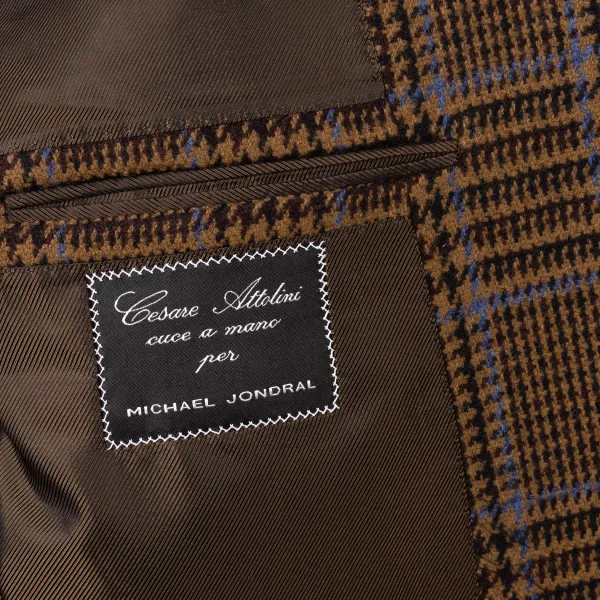 Cesare Attolini Jacket "Prince De Galles" Made Of Pure Merino Wool From Fox Brother'S