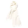 Joshua Ellis X Mj: Ripple Plain Stole Scarf In Pure Scottish Cashmere
