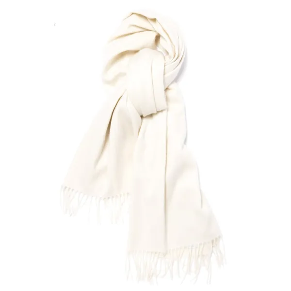 Joshua Ellis X Mj: Ripple Plain Stole Scarf In Pure Scottish Cashmere