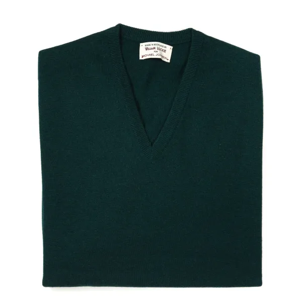 William Lockie Jumper "Oxton Vee" Made From Fine Scottish 1 Ply Cashmere