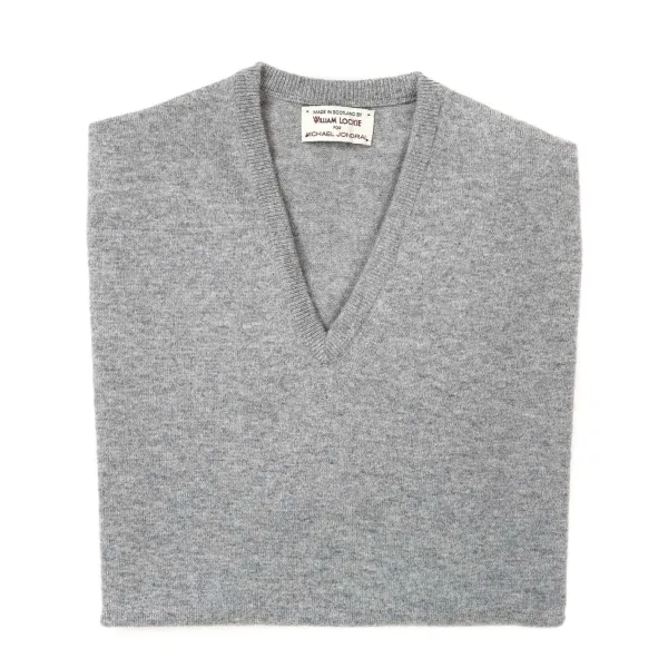 William Lockie Jumper "Oxton Vee" Made From Fine Scottish 1 Ply Cashmere
