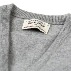 William Lockie Jumper "Oxton Vee" Made From Fine Scottish 1 Ply Cashmere