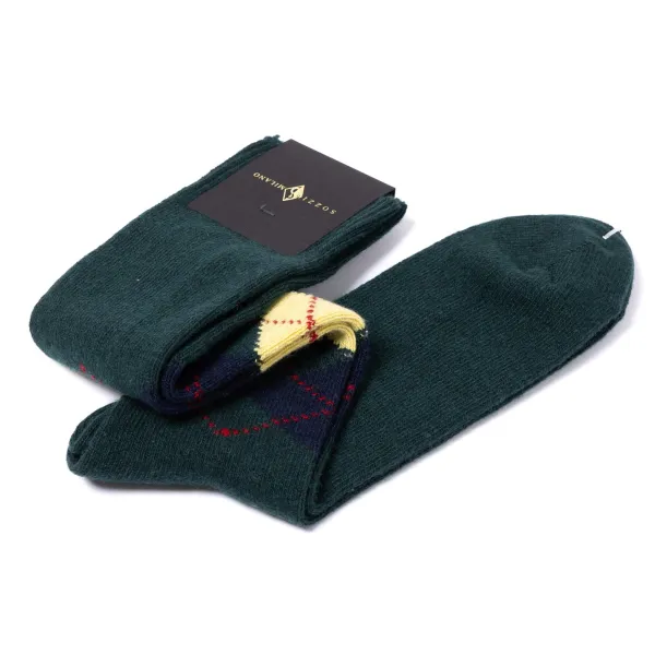 Sozzi Knee Sock "Argyle" From A Cashmere Blend