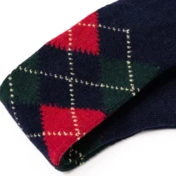 Sozzi Knee Sock "Argyle" From A Cashmere Blend