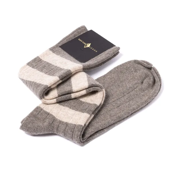 Sozzi Knee Sock "College Stripe" From A Cashmere Blend