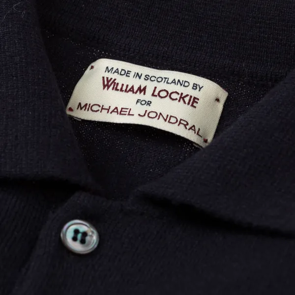 William Lockie Knitted Polo "Oxton Sportshirt" Made Of Fine Scottish 1-Ply Cashmere