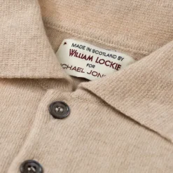 William Lockie Knitted Polo "Oxton Sportshirt" Made Of Fine Scottish 1-Ply Cashmere