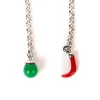 Barbarulo Napoli Lapel Chain "Jade" Made Of Sterling Silver - Handcrafted