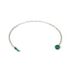 Barbarulo Napoli Lapel Chain "Malachite" Made Of Sterling Silver - Purely Handcrafted