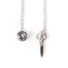 Barbarulo Napoli Lapel Chain "Sartorial Scissor" Made Of Sterling Silver - Purely Handc