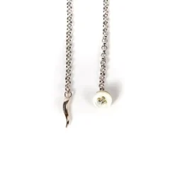 Barbarulo Napoli Lapel Chain "Zappa Di Gallina" Made Of Sterling Silver - Purely Handcrafted