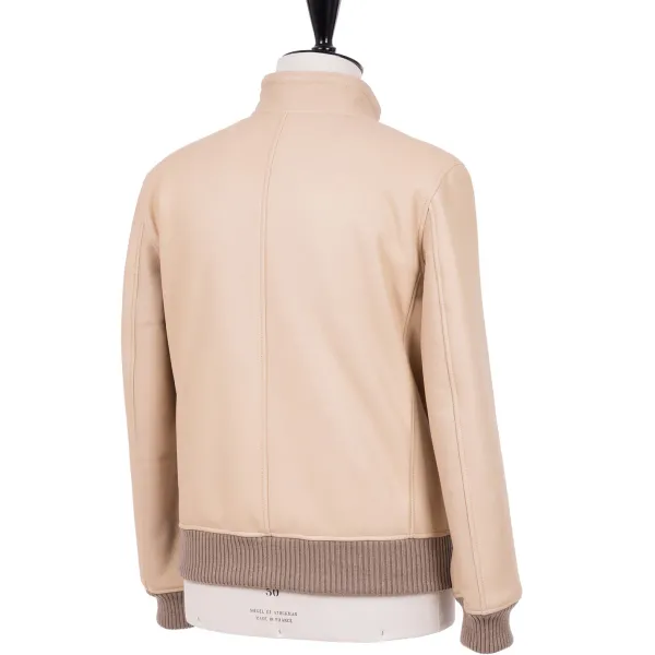 Rifugio Leather Jacket "New Luxury Bomber" From Grown Lambskin - Handmade