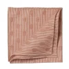 Simonnot-Godard Light Brown Patterned Cotton Pocket Square