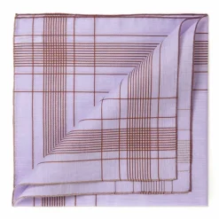 Simonnot-Godard Lilac Patterned Handkerchief "Harlan" Made Of Cotton