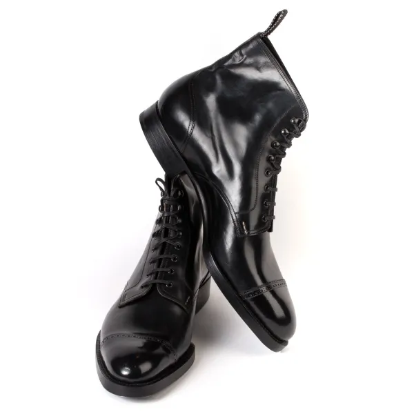 Saint Crispin's Limited Edition - Boot "Toe Cap Derby American" Made Of Original Horween Shell Cordovan