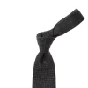 Cesare Attolini Limited Edition: Dunkelgrau Melangierte Krawatte Aus Reiner Wolle - Ha
