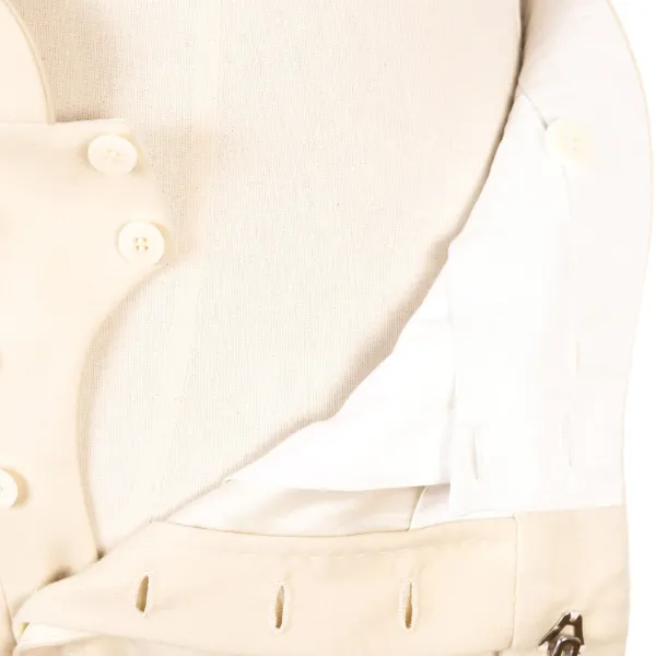 Cesare Attolini Limited Edition: Ivory Pants "Cricket Storico" Made Of English Wool -
