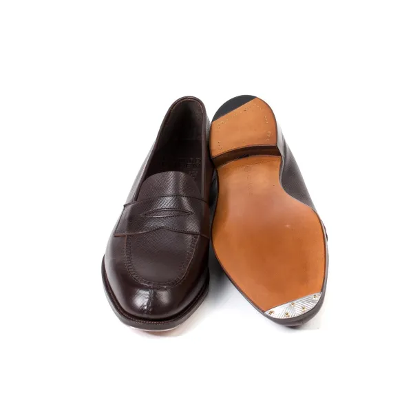 Edward Green Limited Edition: Penny Loafer "Unlined Harrow" In French Calf-Suede -