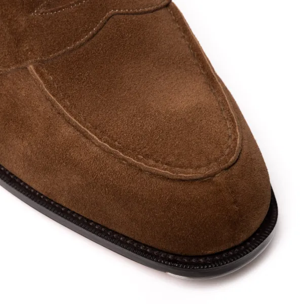 Edward Green Limited Edition: Penny Loafer "Unlined Harrow" In Italian Calf Suede -