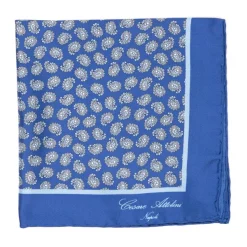 Cesare Attolini Limited Edition: Pure Silk Pocket Square "Paisley Danzante" - Handroll