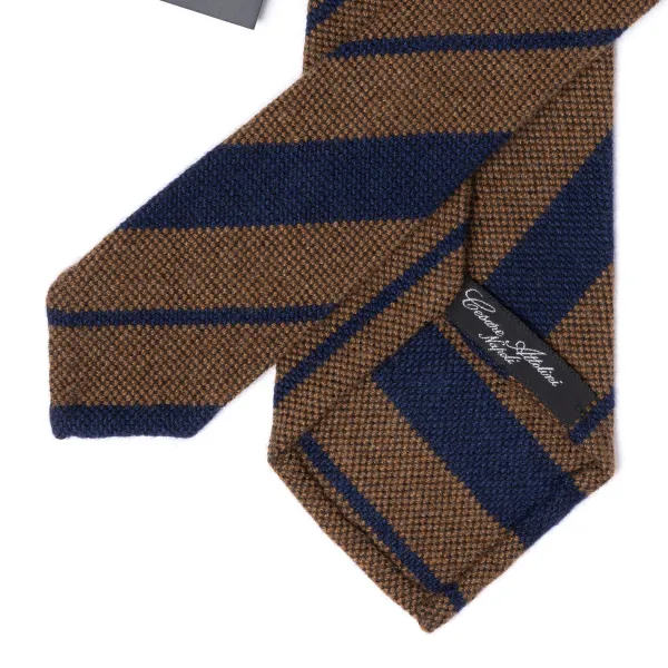 Cesare Attolini Limited Edition: Tie "Multipla Strisce" Of Pure Cashmere - Handrolled
