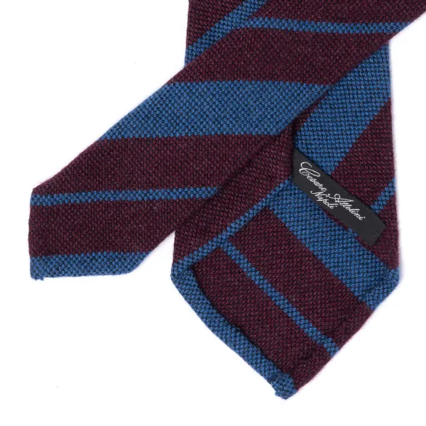 Cesare Attolini Limited Edition: Tie "Multipla Strisce" Of Pure Cashmere - Handrolled