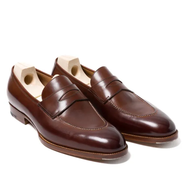 Saint Crispin's Loafer "Dress Penny" Made Of Brown Calf Leather - Entirely H