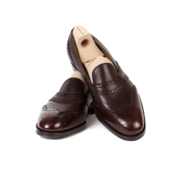 Saint Crispin's Loafer "Scotsman" Aus Dunkelbraunem Kalbsleder "Russian Calf" - Reine