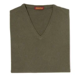 Brigatelli dal 1922 Merino Wool And Cashmere V Sweater - 1 Ply Cashmere Blend