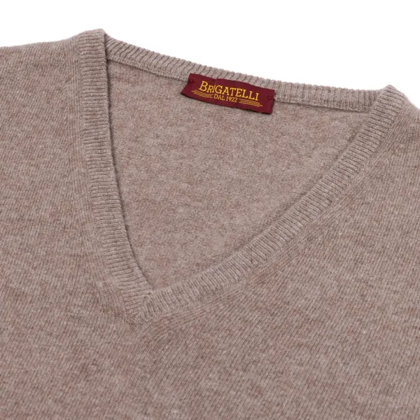 Brigatelli dal 1922 Merino Wool And Cashmere V Sweater - 1 Ply Cashmere Blend