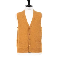 William Lockie Mj Exclusive: Knitted Vest "Rob Waistcoat" In Pure Geelong Lambswool -