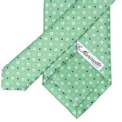 E. Marinella Mj Exclusive: Patterned Tie "Classico" Made Of Pure English Silk