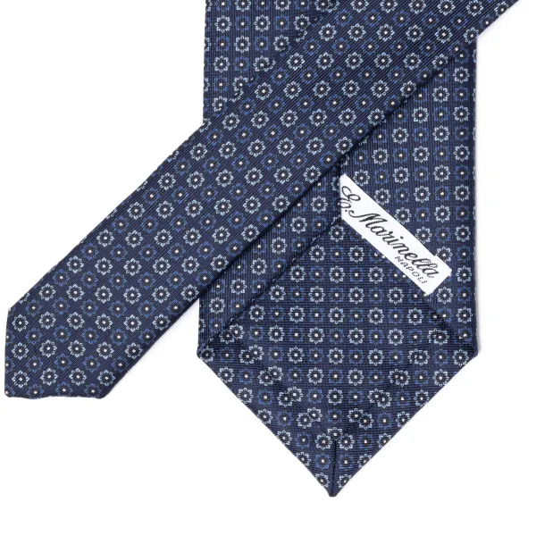 E. Marinella Mj Exclusive: Patterned Tie "Classico" Made Of Pure English Silk