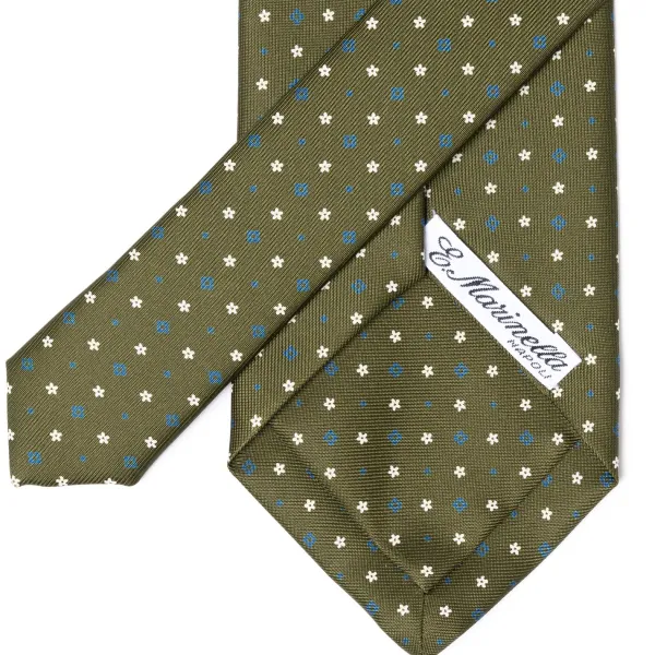 E. Marinella Mj Exclusive: Patterned Tie "Classico" Made Of Pure English Silk