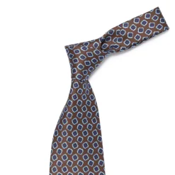 E. Marinella Mj Exclusive: Patterned Tie "Classico" Made Of Pure English Silk