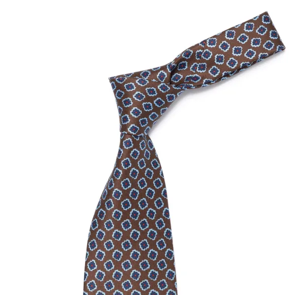 E. Marinella Mj Exclusive: Patterned Tie "Classico" Made Of Pure English Silk