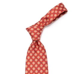 E. Marinella Mj Exclusive: Patterned Tie "Classico" Made Of Pure English Silk