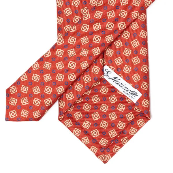 E. Marinella Mj Exclusive: Patterned Tie "Classico" Made Of Pure English Silk