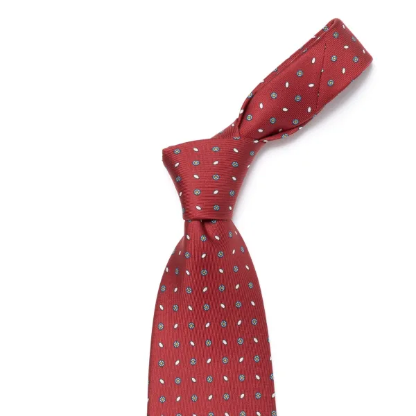 E. Marinella Mj Exclusive: Patterned Tie "Classico" Made Of Pure English Silk