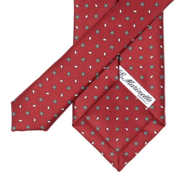 E. Marinella Mj Exclusive: Patterned Tie "Classico" Made Of Pure English Silk