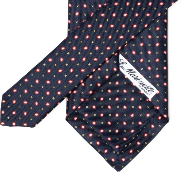E. Marinella Mj Exclusive: Patterned Tie "Classico" Made Of Pure English Silk